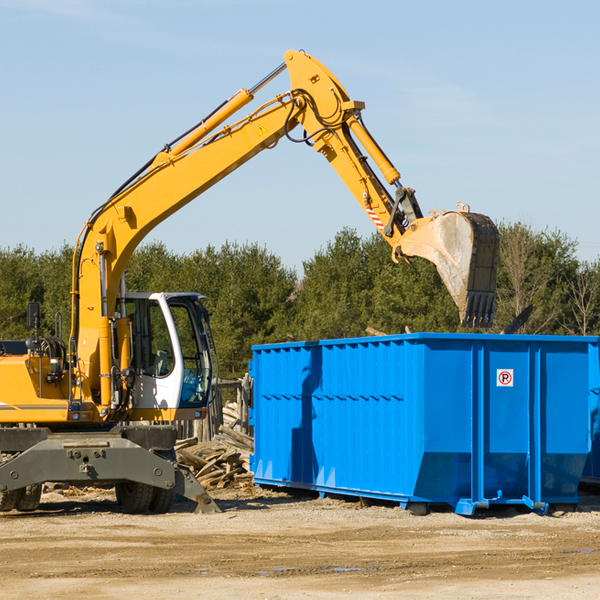 are there any restrictions on where a residential dumpster can be placed in Helen MD